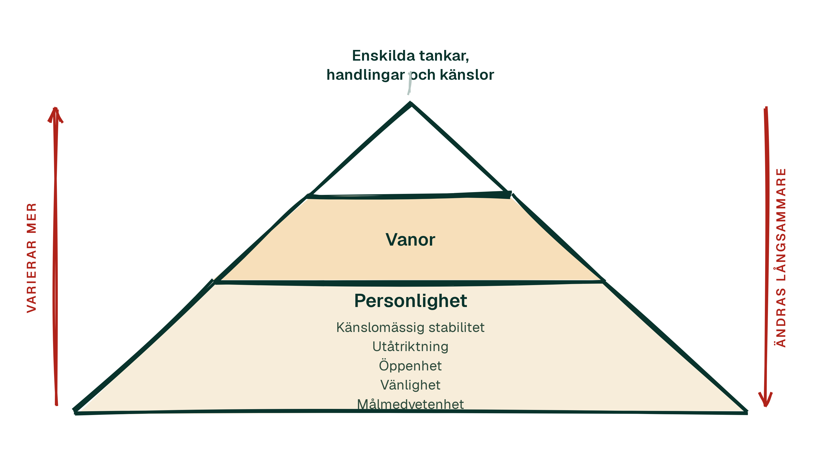 Personlighetens hierarki: drag, vanor och det enskilda ögonblicket.